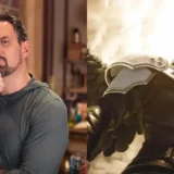 A split image of Critical Role's Travis Willingham beside the Final Fantasy VII villain Sephiroth.